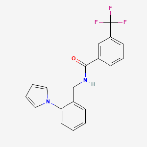 N-[(2-pyrrol-1-ylphenyl)methyl]-3-(trifluoromethyl)benzamide
