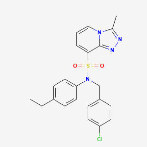 N-(4-chlorobenzyl)-N-(4-ethylphenyl)-3-methyl[1,2,4]triazolo[4,3-a]pyridine-8-sulfonamide