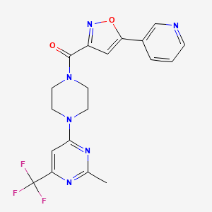 (4-(2-Methyl-6-(trifluoromethyl)pyrimidin-4-yl)piperazin-1-yl)(5-(pyridin-3-yl)isoxazol-3-yl)methanone