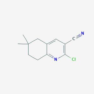 molecular formula C12H13ClN2 B285952 2-Chloro-6,6-dimethyl-5,6,7,8-tetrahydro-3-quinolinecarbonitrile 