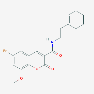 6-bromo-N-[2-(cyclohexen-1-yl)ethyl]-8-methoxy-2-oxochromene-3-carboxamide
