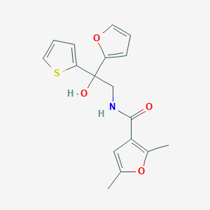 molecular formula C17H17NO4S B2859531 N-(2-(furan-2-yl)-2-hydroxy-2-(thiophen-2-yl)ethyl)-2,5-dimethylfuran-3-carboxamide CAS No. 2034483-93-5
