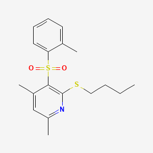 2-(Butylsulfanyl)-4,6-dimethyl-3-[(2-methylphenyl)sulfonyl]pyridine
