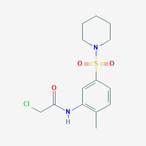 2-chloro-N-[2-methyl-5-(piperidine-1-sulfonyl)phenyl]acetamide