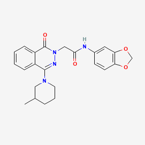 molecular formula C23H24N4O4 B2859554 3-chloro-N-[4-(1H-1,2,4-triazol-1-ylmethyl)phenyl]benzenesulfonamide CAS No. 1115976-21-0