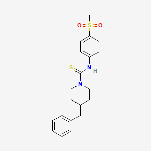 molecular formula C20H24N2O2S2 B2859555 4-苄基-N-(4-(甲磺酰基)苯基)哌啶-1-甲硫酰胺 CAS No. 900135-83-3