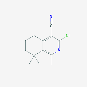 molecular formula C13H15ClN2 B285956 3-Chloro-1,8,8-trimethyl-5,6,7,8-tetrahydroisoquinoline-4-carbonitrile 