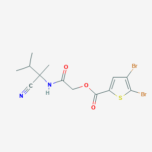 molecular formula C13H14Br2N2O3S B2859568 [2-[(2-Cyano-3-methylbutan-2-yl)amino]-2-oxoethyl] 4,5-dibromothiophene-2-carboxylate CAS No. 877127-14-5