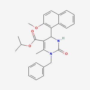 Isopropyl 1-benzyl-4-(2-methoxynaphthalen-1-yl)-6-methyl-2-oxo-1,2,3,4-tetrahydropyrimidine-5-carboxylate
