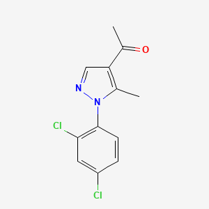molecular formula C12H10Cl2N2O B2859594 1-[1-(2,4-dichlorophenyl)-5-methyl-1H-pyrazol-4-yl]ethan-1-one CAS No. 668471-64-5