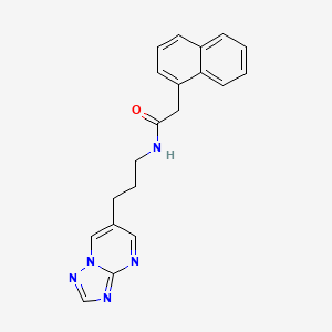 N-(3-([1,2,4]triazolo[1,5-a]pyrimidin-6-yl)propyl)-2-(naphthalen-1-yl)acetamide