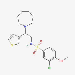 N-(2-(azepan-1-yl)-2-(thiophen-3-yl)ethyl)-3-chloro-4-methoxybenzenesulfonamide