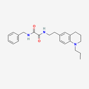 molecular formula C23H29N3O2 B2859615 N1-benzyl-N2-(2-(1-propyl-1,2,3,4-tetrahydroquinolin-6-yl)ethyl)oxalamide CAS No. 955792-89-9