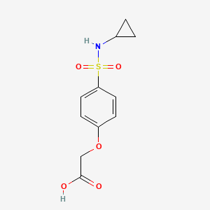 molecular formula C11H13NO5S B2859618 {4-[(Cyclopropylamino)sulfonyl]phenoxy}acetic acid CAS No. 890094-43-6