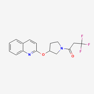3,3,3-Trifluoro-1-(3-(quinolin-2-yloxy)pyrrolidin-1-yl)propan-1-one