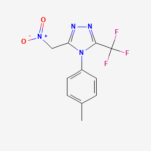 4-(4-methylphenyl)-3-(nitromethyl)-5-(trifluoromethyl)-4H-1,2,4-triazole