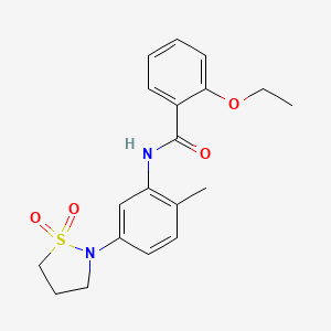 molecular formula C19H22N2O4S B2859632 N-(5-(1,1-dioxidoisothiazolidin-2-yl)-2-methylphenyl)-2-ethoxybenzamide CAS No. 946338-70-1