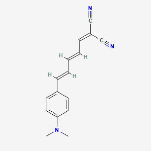 molecular formula C16H15N3 B2859634 5-[4-(二甲氨基)苯基]-2,4-戊二烯亚基丙二腈 CAS No. 136822-54-3