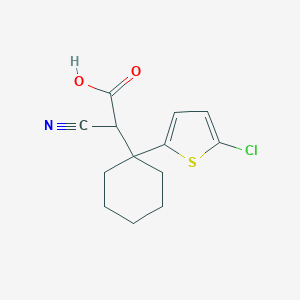 molecular formula C13H14ClNO2S B285965 [1-(5-Chlorothien-2-yl)cyclohexyl](cyano)acetic acid 