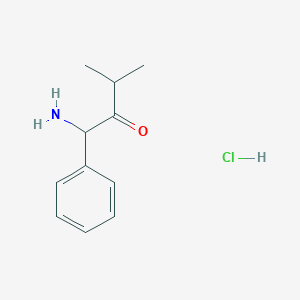 molecular formula C11H16ClNO B2859651 1-Amino-3-methyl-1-phenylbutan-2-one;hydrochloride CAS No. 131003-69-5