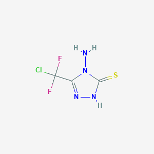 B2859656 4-amino-5-[chloro(difluoro)methyl]-4H-1,2,4-triazole-3-thiol CAS No. 869943-14-6