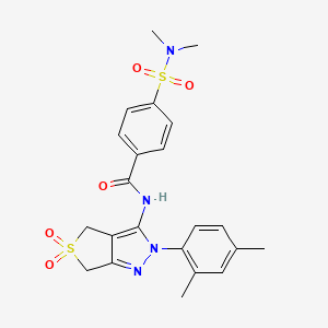 N-[2-(2,4-dimethylphenyl)-5,5-dioxo-4,6-dihydrothieno[3,4-c]pyrazol-3-yl]-4-(dimethylsulfamoyl)benzamide