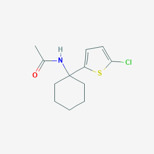molecular formula C12H16ClNOS B285966 N-[1-(5-chlorothien-2-yl)cyclohexyl]acetamide 