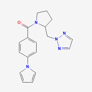 2-({1-[4-(1H-pyrrol-1-yl)benzoyl]pyrrolidin-2-yl}methyl)-2H-1,2,3-triazole