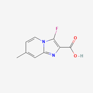 molecular formula C9H7FN2O2 B2859681 3-氟-7-甲基咪唑并[1,2-a]吡啶-2-甲酸 CAS No. 696632-07-2