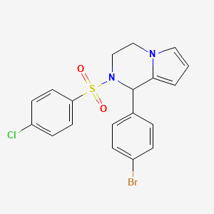 1-(4-bromophenyl)-2-(4-chlorobenzenesulfonyl)-1H,2H,3H,4H-pyrrolo[1,2-a]pyrazine