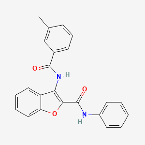 molecular formula C23H18N2O3 B2859684 3-(3-甲基苯甲酰基)-N-苯基苯并呋喃-2-甲酰胺 CAS No. 887885-03-2