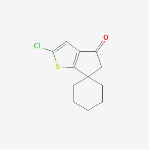 molecular formula C12H13ClOS B285970 2-chloro-5,6-dihydrospiro(4H-cyclopenta[b]thiophene-6,1'-cyclohexane)-4-one 