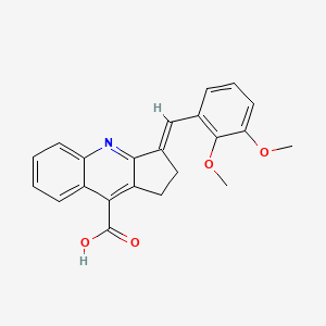 molecular formula C22H19NO4 B2859702 3-[(2,3-二甲氧基苯基)甲亚甲基]-1H,2H,3H-环戊[b]喹啉-9-羧酸 CAS No. 750617-49-3