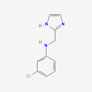molecular formula C10H10ClN3 B2859707 3-氯-N-(1H-咪唑-2-基甲基)苯胺 CAS No. 660405-04-9