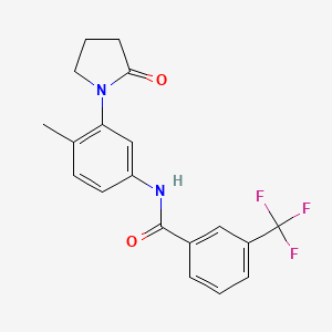 molecular formula C19H17F3N2O2 B2859712 N-(4-methyl-3-(2-oxopyrrolidin-1-yl)phenyl)-3-(trifluoromethyl)benzamide CAS No. 941993-59-5