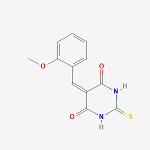 molecular formula C12H10N2O3S B2859723 5-(2-methoxybenzylidene)-2-thioxodihydropyrimidine-4,6(1H,5H)-dione CAS No. 202063-67-0