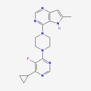 4-[4-(6-Cyclopropyl-5-fluoropyrimidin-4-yl)piperazin-1-yl]-6-methyl-5H-pyrrolo[3,2-d]pyrimidine