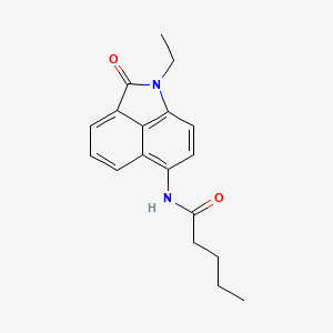 molecular formula C18H20N2O2 B2859727 N-(1-ethyl-2-oxo-1,2-dihydrobenzo[cd]indol-6-yl)pentanamide CAS No. 392236-66-7
