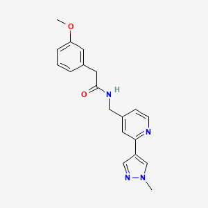 2-(3-methoxyphenyl)-N-((2-(1-methyl-1H-pyrazol-4-yl)pyridin-4-yl)methyl)acetamide