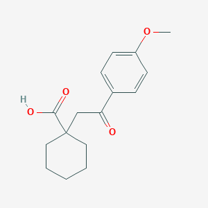 molecular formula C16H20O4 B285973 1-[2-(4-Methoxyphenyl)-2-oxoethyl]cyclohexanecarboxylic acid 