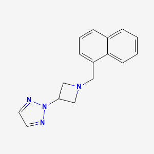 molecular formula C16H16N4 B2859733 2-[1-(Naphthalen-1-ylmethyl)azetidin-3-yl]triazole CAS No. 2415504-37-7