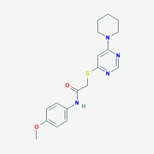 molecular formula C18H22N4O2S B2859737 N-(4-甲氧基苯基)-2-[(6-哌啶-1-基嘧啶-4-基)硫基]乙酰胺 CAS No. 1113108-12-5
