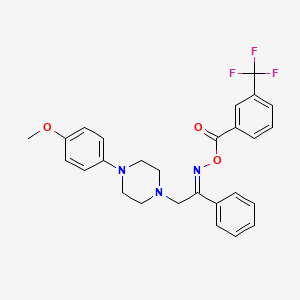 1-(4-Methoxyphenyl)-4-[2-phenyl-2-({[3-(trifluoromethyl)benzoyl]oxy}imino)ethyl]piperazine
