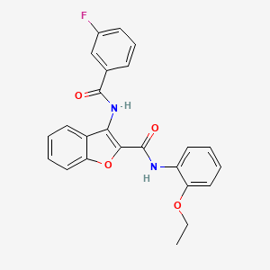 molecular formula C24H19FN2O4 B2859750 N-(2-乙氧苯基)-3-(3-氟苯甲酰胺)苯并呋喃-2-甲酰胺 CAS No. 888446-39-7