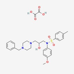 molecular formula C30H37N3O8S B2859759 N-(3-(4-benzylpiperazin-1-yl)-2-hydroxypropyl)-N-(4-methoxyphenyl)-4-methylbenzenesulfonamide oxalate CAS No. 1323535-01-8
