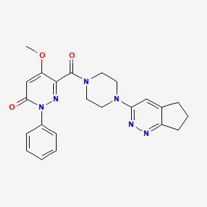 6-(4-(6,7-dihydro-5H-cyclopenta[c]pyridazin-3-yl)piperazine-1-carbonyl)-5-methoxy-2-phenylpyridazin-3(2H)-one