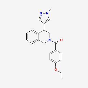 molecular formula C22H23N3O2 B2859764 (4-乙氧苯基)(4-(1-甲基-1H-吡唑-4-基)-3,4-二氢异喹啉-2(1H)-基)甲酮 CAS No. 2191266-11-0
