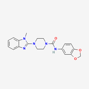 N-(benzo[d][1,3]dioxol-5-yl)-4-(1-methyl-1H-benzo[d]imidazol-2-yl)piperazine-1-carboxamide