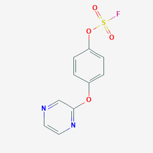 molecular formula C10H7FN2O4S B2859769 2-(4-Fluorosulfonyloxyphenoxy)pyrazine CAS No. 2411219-88-8