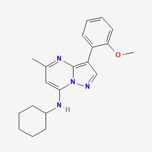 molecular formula C20H24N4O B2859772 N-cyclohexyl-3-(2-methoxyphenyl)-5-methylpyrazolo[1,5-a]pyrimidin-7-amine CAS No. 890621-70-2